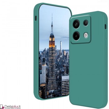 Liquid Air silikoninis dėklas su kameros apsauga - žalias (Xiaomi Redmi Note 13 5G)